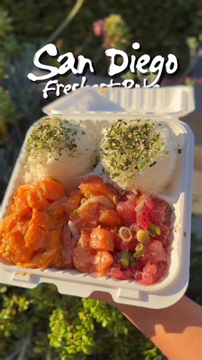 One of the best poke shops in San Diego! Market HFS is always on my recommendation list when people visit San Diego. 🌊🌺 I work right next to the Sorrento Valley location , and that’s the one I’m usually a frequent customer at. (But I feel like theres always a wait at that location, I was pleasantly surprised how quick I got my order at the Poway one— so maybe if youre trying to save some time visit this one! Or their liberty station location) The poke plates are definitely in my top three spot