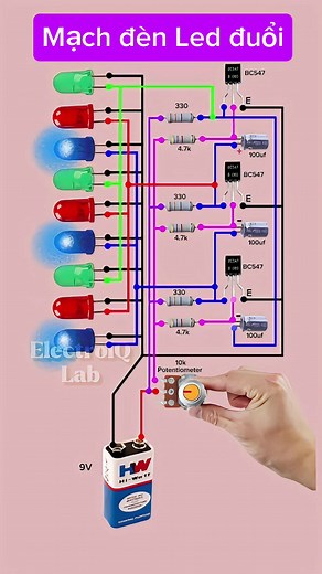 DIY LED Chaser Circuit: Simple Transistor Light Effect