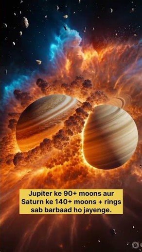 What If Jupiter and Saturn Collided? 😱 Rings Destroyed + Epic Merge into Super Gas Giant