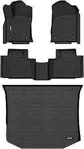 Jenofa-Car Floor Mats for 2011-2021 Jeep Grand Cherokee/Grand Cherokee WK 2022 2023 (Non L) All Weather Floor Mats Cargo Mat Car Mat for Grand Cherokee Accessories Full Set