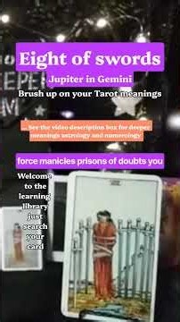 OVERCOMING MENTAL TRAPS #8 of swords #tarotmeanings #learntarot #tarot #tarotreading #message