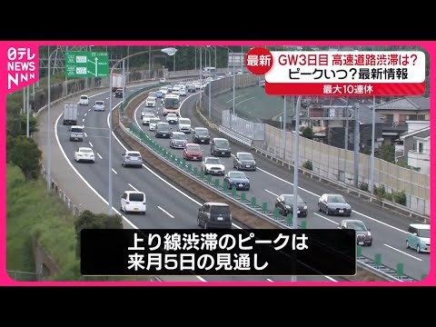 【GW3日目】高速道路は上り線で渋滞発生