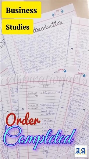 Business Studies Project Class 12 #aspirationarts #shorts