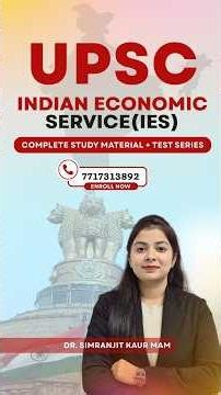 UPSC Indian Economic Service (IES) | Test Series | Notes | Study Material | Topper #shorts