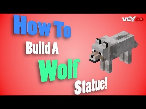 Minecraft - How To Build A Wolf Statue!