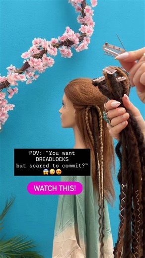 Scared to commit to DREADLOCKS? Watch this 😍 Make your OWN Dread Clip-ins; attach the clips to your dreadlock extensions and you are ready to clip-and-go. Perfect for a daily wear 💓 or when you are ready for the next step, you can braid them in. All our Salty-Dreads-Extensions in 🛍️ can be turned into clip-ins. Want to get the 🔗 to your 🛒 list? Comment “CLIP” and I will send you a 💌 via DM. #clipinextensions #braiding #hairextensions #dreadextensions #hairclip | SaltyDreads