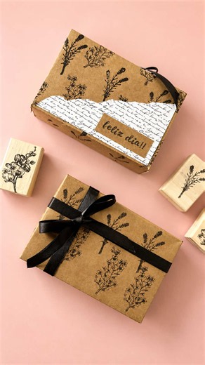 Cajitas con Hoja A4 y Sellos DIY | Manualidades de Papelería