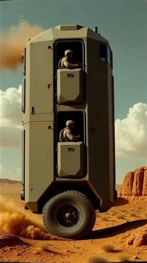 Insane Monowheel Armored Vehicle Conquers the Desert