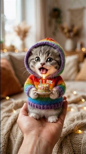 Happy birthday cat some funny cat videos #shorts #ytshorts