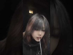 Korean emo girl smoking spitting 35