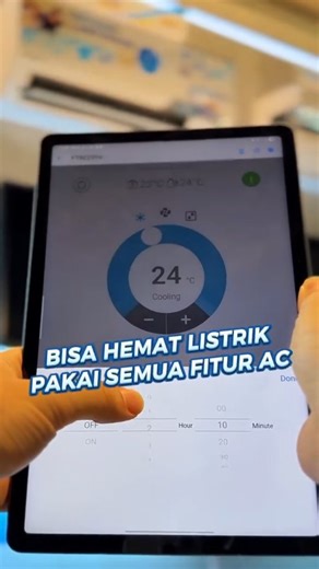 Puncak Elektronik Group (Daikin i-SHOP) on Instagram: "Tutorial kontrol AC zaman now✨ Bisa pakai banyak fitur kalau pakai aplikasi GO DAIKIN. Dari yang basic setting suhu, mode AC, sampai schedule AC auto mati atau nyala, Geofencing, Humidity Control, fitur kesehatan, bahkan track konsumsi dan biaya listrik AC kamu🤩🍃 Coba share di kolom komen kalau ada pertanyaan➡️👌 #GODAIKIN #ACDAIKIN #DAIKINIndonesia #tipsAC #daikinpedia"