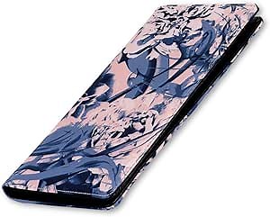 HUA ANGEL Womens Wallet, Ultra Slim Thin RFID Blocking Credit Card Holder Bifold Clutch Long Wallets Ladies Girls Gift