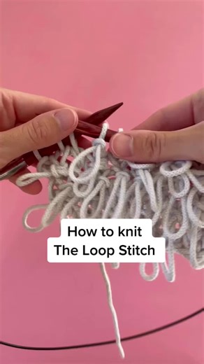 How I knit the Loop Stitch! Adds a fun texture to your knitting project. #knitting #knittersoftiktok #knittok #knittingtutorial #knittingstitches