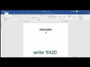 Title: "Creating a Fish Symbol in MS Word: Quick and Easy Tutorial"@WordExcelPower