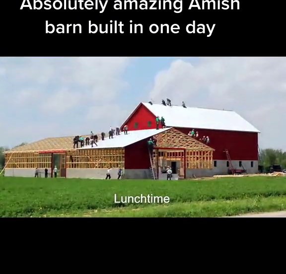 Amish Barn Building in a Timelapse: Stunning Construction Process