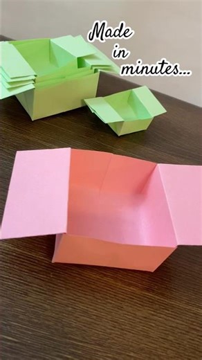 DIY Paper Storage Box! #diy #craft #shorts #organizer #box #handmade #papercraft #art #fyp #easy