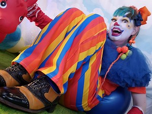 Jolly Stripe Clown Pants, Nonbinary Cotton Clowncore Wide Leg Red Blue Yellow Orange Striped Costume Funny Trousers - Etsy