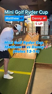 42K views · 107 reactions | Mini Golf Ryder Cup  Match 4: Matthew  vs Danny  (Holes 13-14) #twintour #twintourgolf #minigolf #golf#minigolfing #puttputt #puttputtgolf #viral #teamusa #teameurope #usa #europe #rydercup ( @bigputtsmke ) | Twin Tour Golf | Facebook