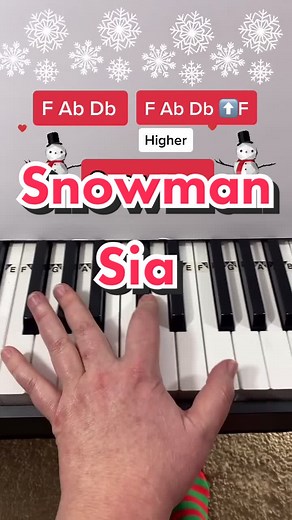 Learn to Play Snowman by Sia on Piano - Piano Tutorial