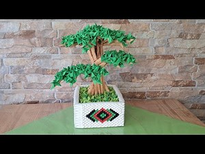 Bonsai - Origami 3d - Bauanleitung - Tutorial