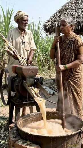 How Real Jaggery is Made! 🍯🔥 #traditional #jaggery #sugarcane #organic