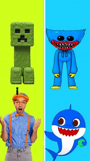 Wrong Eyes 👀 Blippi vs Baby Shark vs A Minecraft vs Poppy Playtime #wrongeyes #dametucosita #funny #shorts #cartoon #trending #viral #animation #viralvideo | Desko Dom