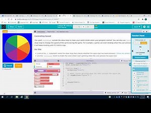 Code.org Lesson 18 Velocity