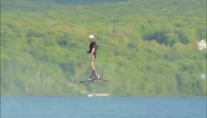 Hoverboard breaks world distance flight record. See the full video here: http://bit.ly/1chOMkd | ConnectSci News