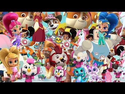 Sticker Mash Up Nick jr! Paw Patrol Top Wing Nella Shimmer and Shine Nick jr! Game! Blaze!