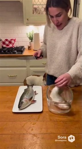 Fish Thinks I’m Cutting Its Twin 😭🐟