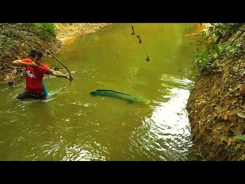 DIY Powerful Double Bamboo Bowfishing | Bamboo Bowfishing Vs Huge Fish