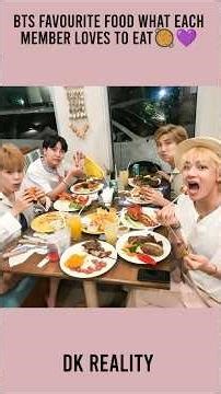 BTS Favourite Food What Each Member Loves to Eat #shorts #shortsfeed