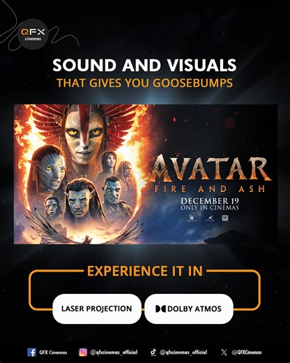 A great story comes alive when sound surrounds you and visuals take your breath away. Experience movies as they were meant to be seen with Dolby Atmos and 4K Laser projection at QFX Cinemas. 🎥 Laser Projection available at: QFX Civil Mall • QFX Labim Mall • Durbar Cinemax • QFX City Square • QFX Bageshwori • QFX Jalma • QFX Birgunj 🔊 Dolby Atmos available at: QFX Labim • QFX Chhaya • QFX Civil • QFX Bhaktapur • QFX Butwal • QFX Birgunj Grab your tickets now: https://www.qfxcinemas.com/ #qfx #q