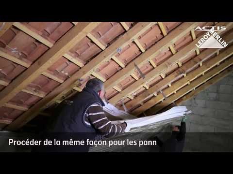 Poser l'isolant HYBRIS en toiture sous rampants