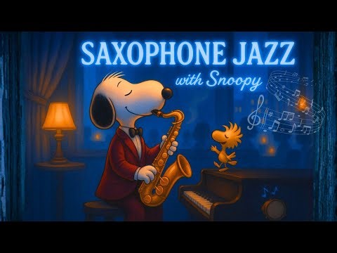 Saxophone Jazz with Snoopy 🎷 | 3 Hours of Smooth Cozy Jazz Music (Relax, Study, Sleep)