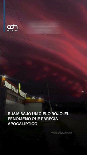 El cielo se tiñe de rojo en Rusia tras tormentas y causa impacto en redes