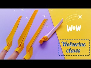 Origami Claws - How to make Paper Wolverine Claws (in 2 minutes) - Easy Paper Craft