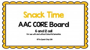 AAC Core Board-Snack Time (CUSTOMIZABLE!)