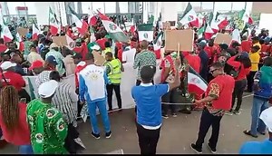 5K views · 119 reactions | Angry Nigeria Labour Congress protesters occupied the National Assembly complex on Wednesday. In the video, the protesters could be seen carrying placards and the NLC flag and chanting 'We must go'. Credit: Nathaniel Shaibu -- Follow us for more breaking news and videos | Punch Newspapers | Facebook