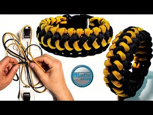 5 Minutes Paracord Tutorial: How To Make a Paracord Bracelet Saturn 2 Colors Knot DIY