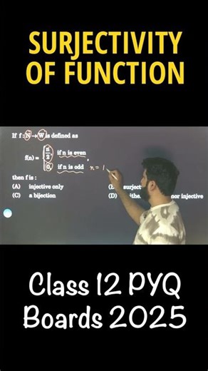 Surjective Function | Relations and Functions Class 12 Boards 2025 PYQ | CBSE 2026 | JEE NDA CUET