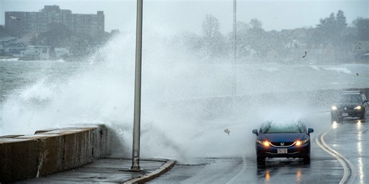 Rare nor'easter to begin thrashing Northeast overnight with powerful winds, drenching rain