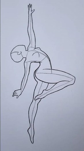 How to Draw a Graceful Dancer Girl Pose ✨Tutorial✨ #drawing #pose