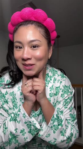 Skincare routine but let’s appreciate this cute robe and pajama set. It’s plus size friendly 🤍 #midsize #plussize #cozyathome #nightimeroutine