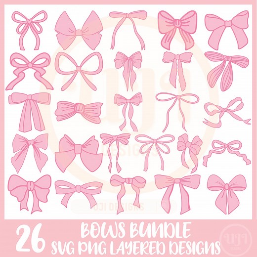 Pink Bows Png, Coquette Bow Png, Ribbon Bow Svg, Ribbon Svg, Pastel Pink Watercolor Bows, Coquette Aesthetic Png, Bow Sublimation Png - Etsy