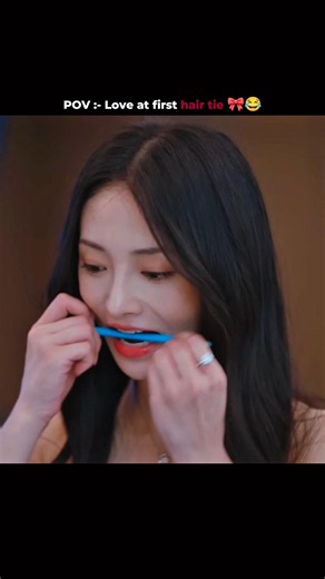 Love at first hair tie 🎀😂 | Their wonderful time cdrama |#shorts #korea #kdrama #korean#funny#cdrama