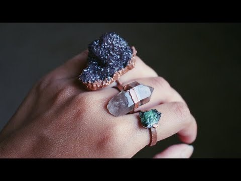 How To Copper Electroform A Crystal Ring at Home