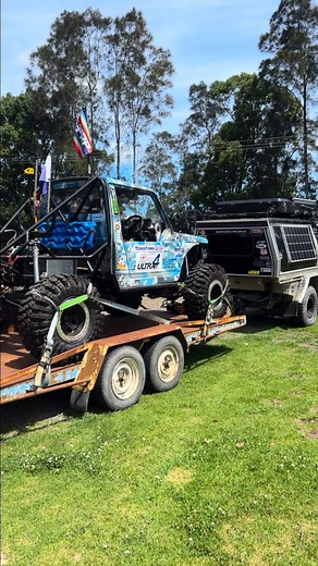 broken Fingers motorsports represented @ultra4australia at the @kmorc.offroad Wittitrin 300 Offroad race this weekend on recovery duties with a great bunch of guys . wont say which one but Matt broke the Unicorn on late Saturday afternoon so she was fixed with cable ties and ratchet straps . | Matthew Townsend