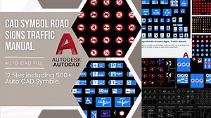 500  Road Signs CAD Blocks: Autocad DWG Traffic Symbols - Etsy
