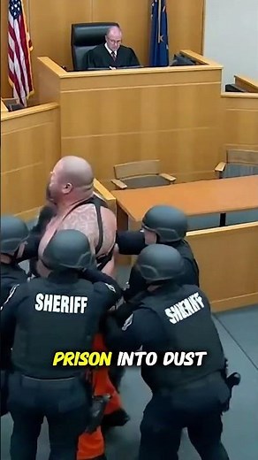 Giant Inmate Loses Control After Life Sentence | Extreme Courtroom Restraint USA CCTV
